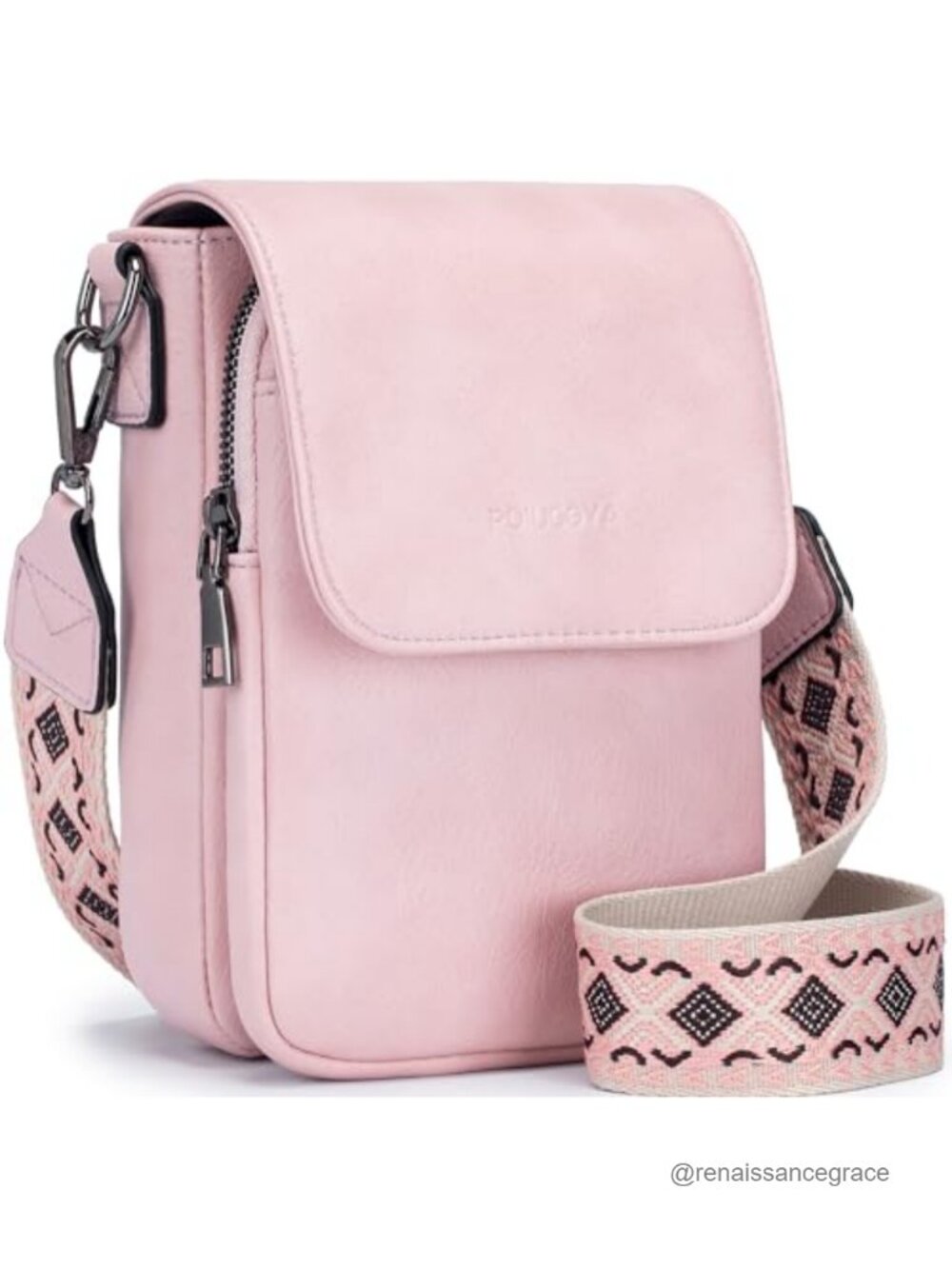 Women's Vegan Leather Small Crossbody Purse with RFID Blocking Phone Wallet &